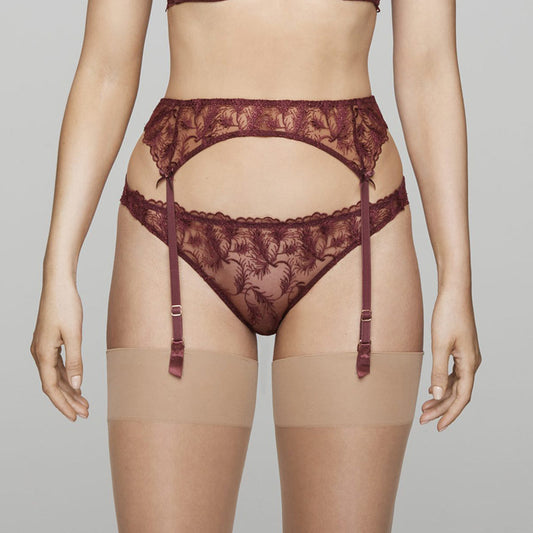 Coco De Mer Rosa Suspender Belt
