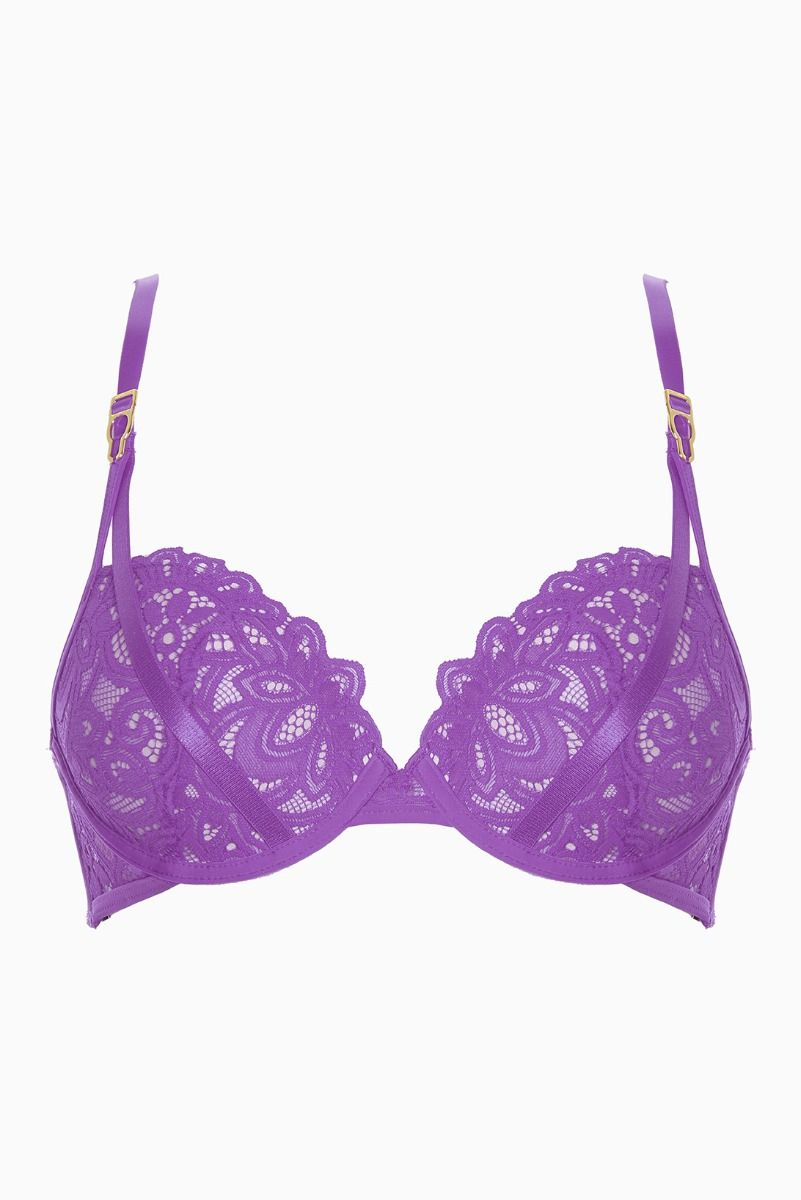 Purple Rain Push Up Bra Purple