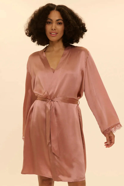 Love Me Silk Kimono Smokey Pink