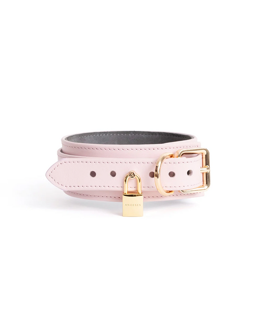 Estrid Collar Pink with Gold Lock