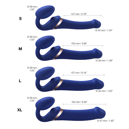 Multi-O Vibrating & Licking Strap-On