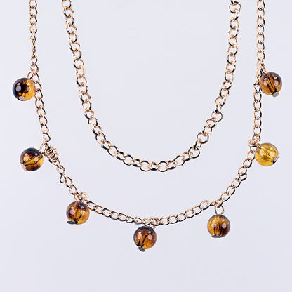 Amber Chain Nipple Clamps