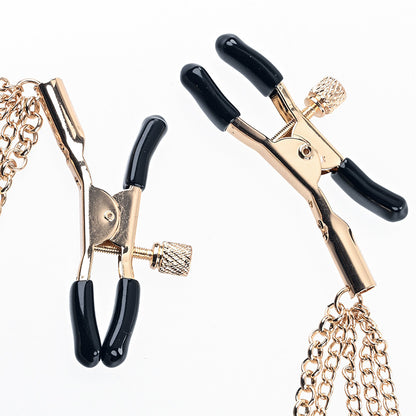 Amber Chain Nipple Clamps
