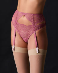 Allegra Suspender Belt Rose
