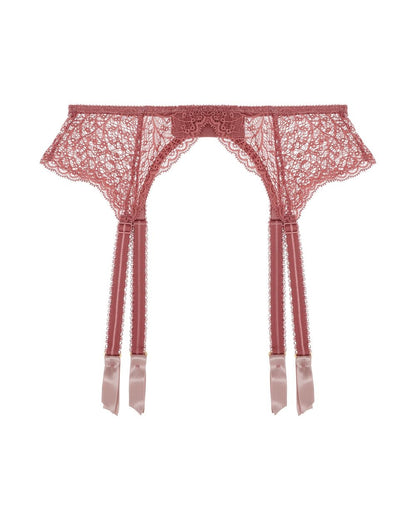 Allegra Suspender Belt Rose