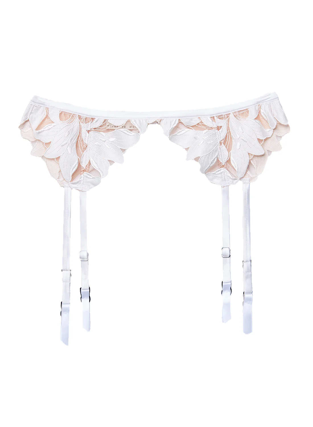 Fleur Du Mal Lily Ivory Garter Belt