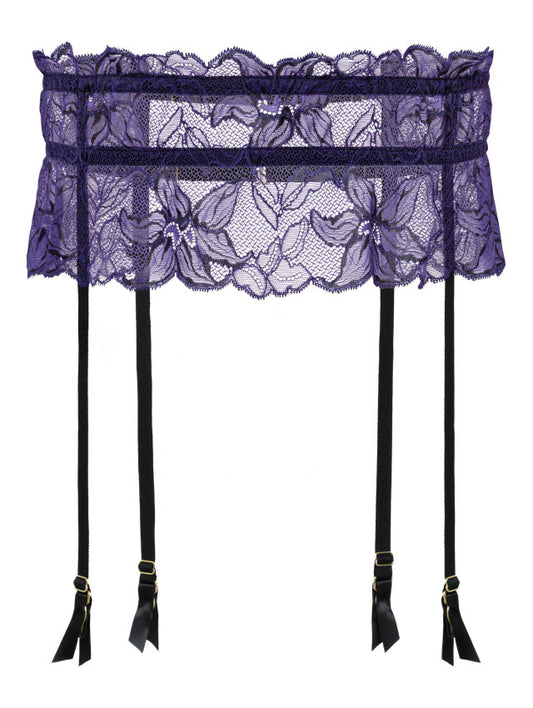 Velvet Amethyst Garter Belt