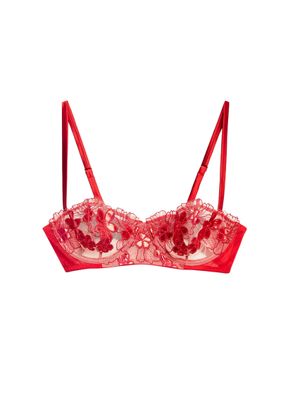 Fleur Du Mal Violet Balconette Bra