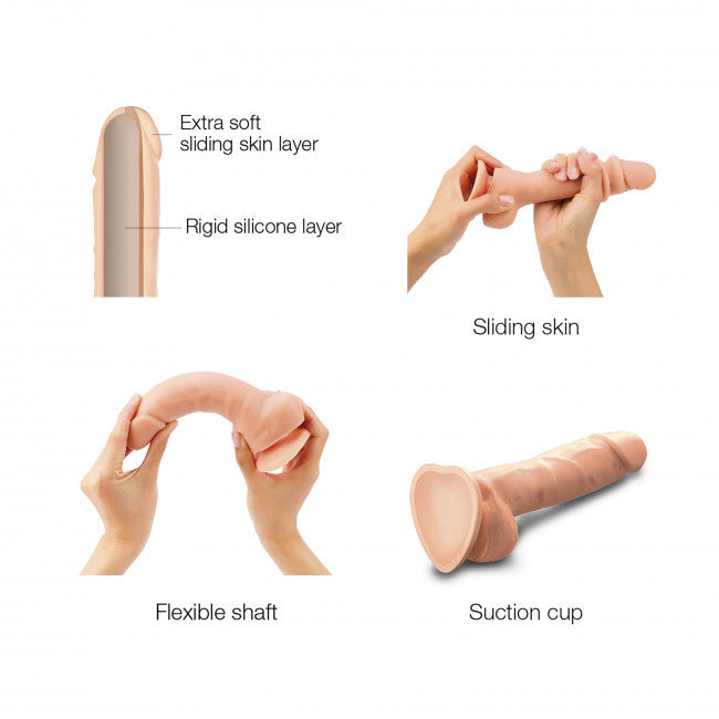 Sliding Skin Realistic Dildo Vanilla