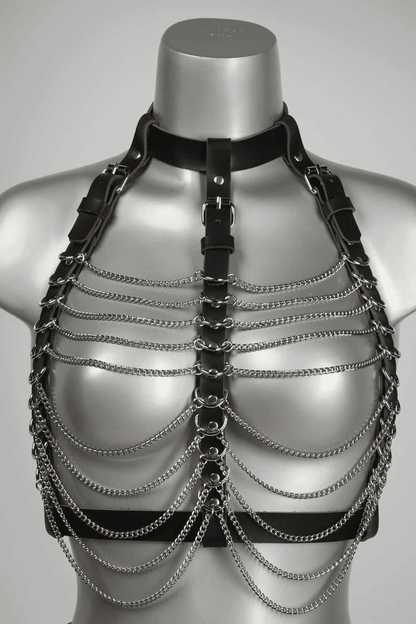 Fascinate Leather Chain Harness