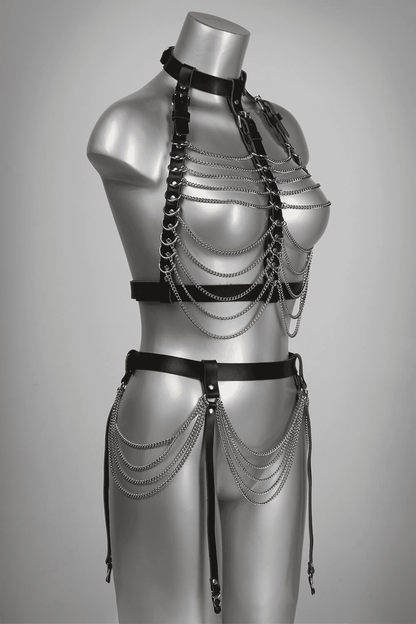 Fascinate Leather Chain Harness