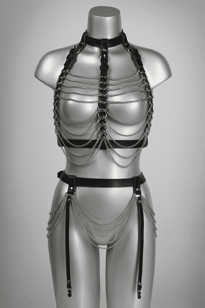 Fascinate Leather Chain Harness