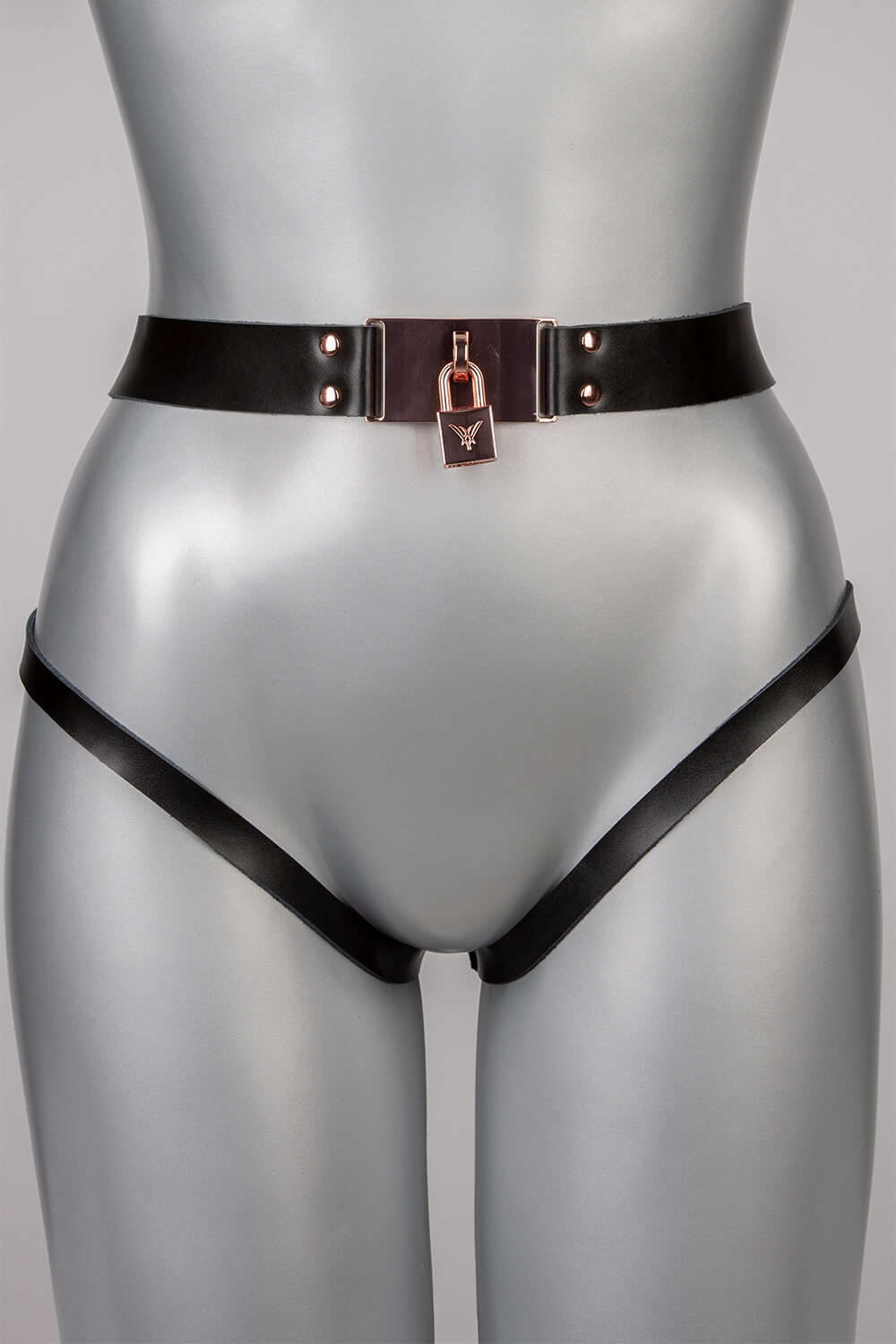Rose Gold Lock Leather Panty