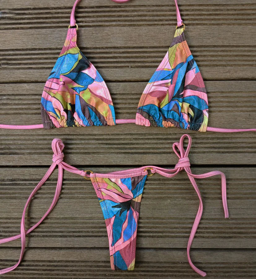 Pink Stardust Bikini Top