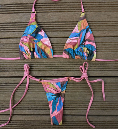 Pink Stardust Bikini Top